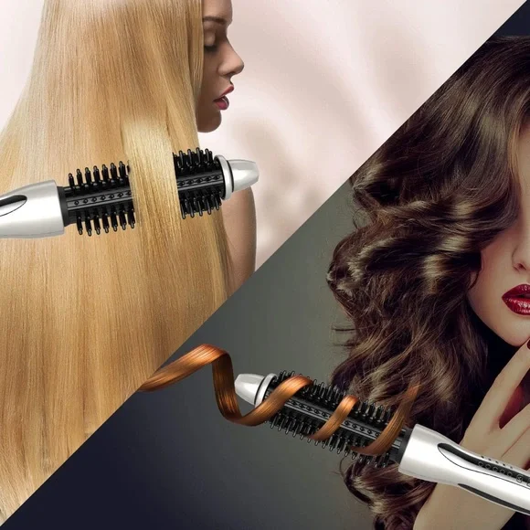 MiraComb Hair Curler Straightening Brush Multi Styler 1 Inch Curling Iron - Picture 3 of 8